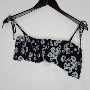 Raisins Flounce Bandeau Bikini Top